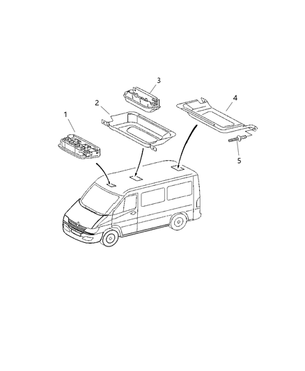 2006 Dodge Sprinter 2500 Lamps Interior Diagram 2 - Thumbnail