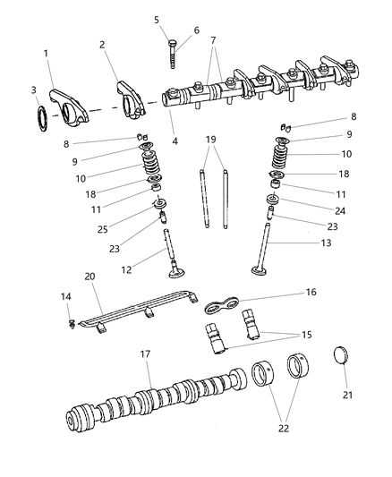 2009 Jeep Wrangler Camshaft & Valvetrain Diagram 2 - Thumbnail