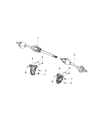 2021 Jeep Compass Front Axle Shafts Diagram 2 - Thumbnail