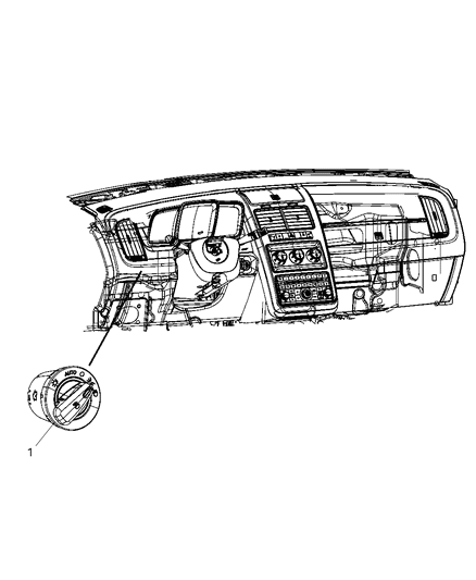 2011 Dodge Journey Switch Headlamp Diagram for 68072000AB