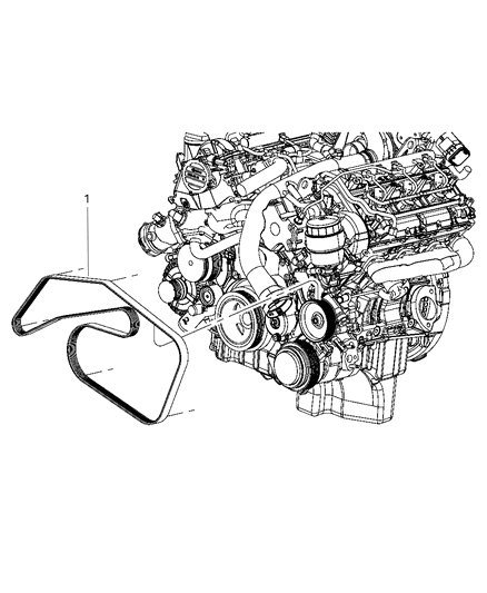 2008 Jeep Grand Cherokee Belts, Serpentine & V-Belts Diagram 1 - Thumbnail
