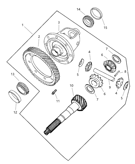 1999 Dodge Neon Gear, Final Drive, 60T, W/2.98 Ratio Diagram for 4659627