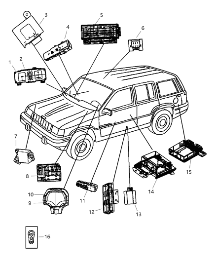 1998 Jeep Grand Cherokee Temperature Gauge Diagram for 56042177AB