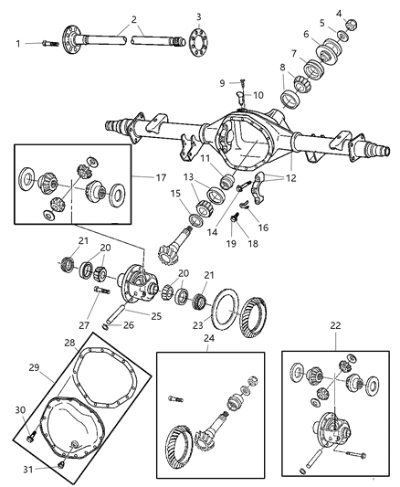 2007 Dodge Ram 2500 Cover Kit Differential Diagram for 5086801AB