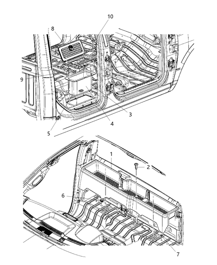 2015 Ram 2500 Rear Storage Compartment Diagram 1 - Thumbnail