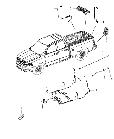 2015 Ram 3500 Pickup Wiring - Body Diagram