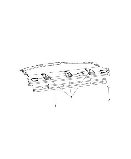 2016 Chrysler 200 Rear Shelf Panel of Interior Trim Diagram