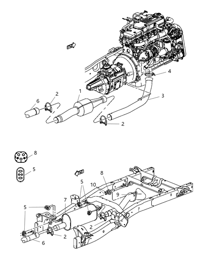 2007 Dodge Ram 2500 Exhaust System Diagram 3 - Thumbnail