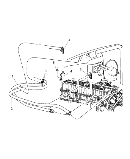 2006 Jeep Wrangler Heater Hoses Diagram 3 - Thumbnail