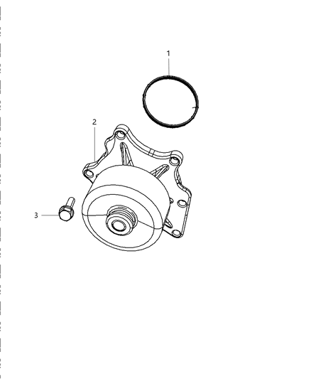 2005 Dodge Ram 1500 Pump Water With Pulley Diagram for 5037164AC