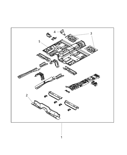 2018 Dodge Journey Front Floor Pan Diagram