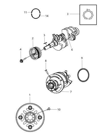 2009 Dodge Caliber Crankshaft Diagram for 68045351AB