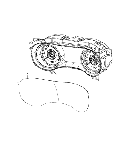 2020 Dodge Charger Cluster Instrument Panel Diagram for 68455944AB