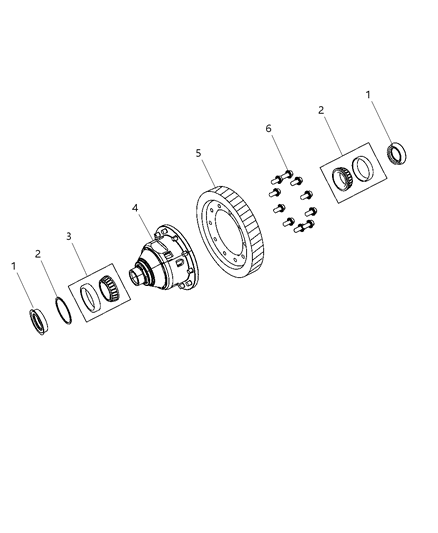 2008 Dodge Caliber Differential, Transaxle Diagram for 68033338AB