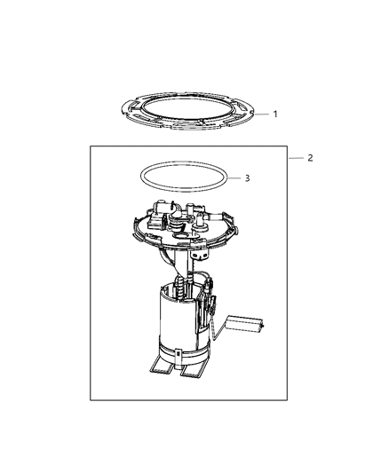 2013 Dodge Dart Module Kit Fuel Pump/Level Unit Diagram for 68166594AB