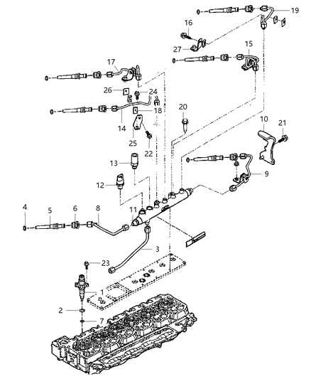 2009 Dodge Ram 3500 Screw Hexagon Head M8X1.25X50 Up To 11-10-03 Diagram for 4429633