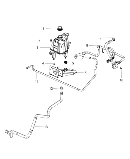 2020 Ram ProMaster 2500 Coolant Bottle Diagram 2 - Thumbnail