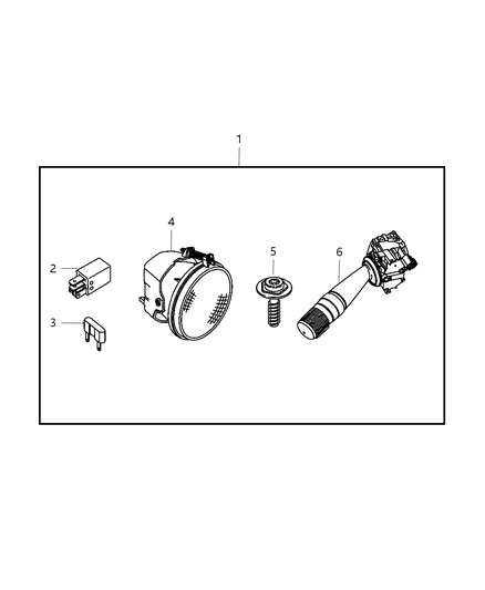 2007 Jeep Commander Fog Lamp, Front Diagram for 82209354