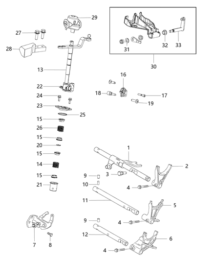 2015 Jeep Renegade Shift Forks & Rails of Manual Transmission Diagram 1 - Thumbnail