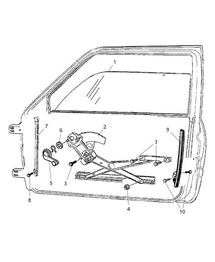 2002 Dodge Ram 2500 Sash Channel, Lower Diagram for 4883358AA