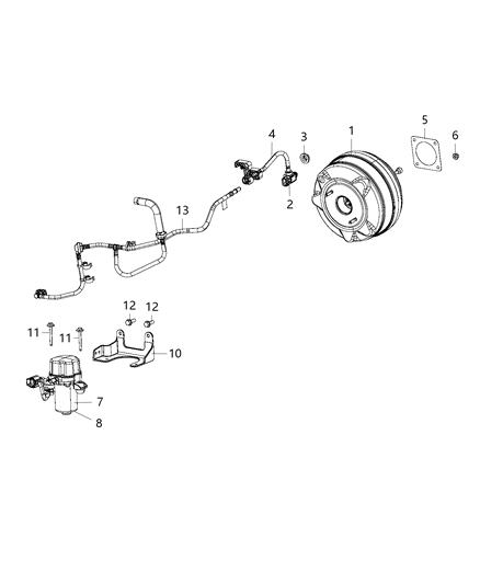 2019 Jeep Wrangler Pump Vacuum Diagram for 68328871AB