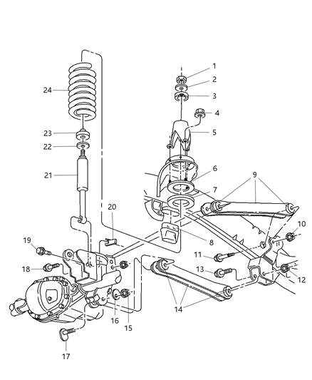 2012 Ram 3500 Pickup Suspension - Front Diagram 2 - Thumbnail