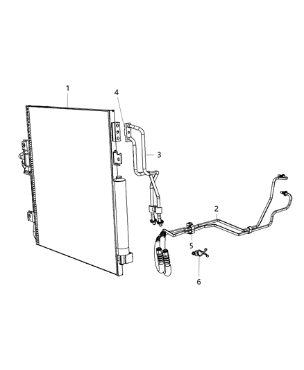 2012 Jeep Liberty Transmission Oil Cooler & Lines Diagram