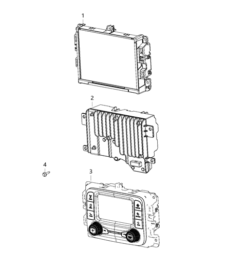 2019 Ram 1500 New Style Radio Assembly Diagram