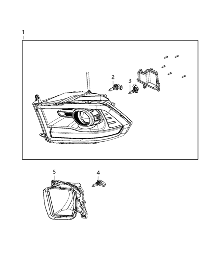 2019 Ram 1500 Classic Parts, Lamp Service Diagram 3 - Thumbnail