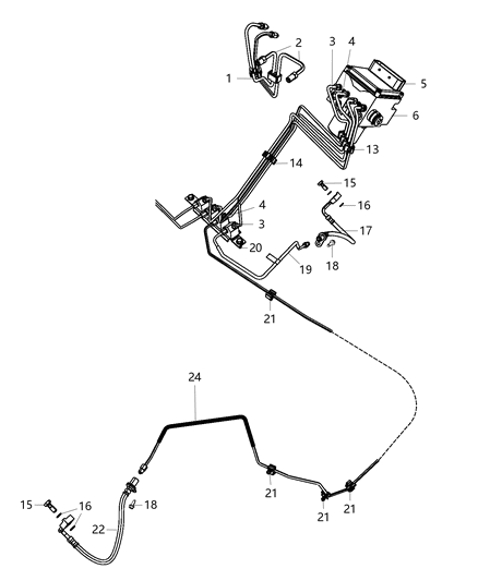 2016 Ram 1500 Module Anti-Lock Brake System Diagram for 68295368AA