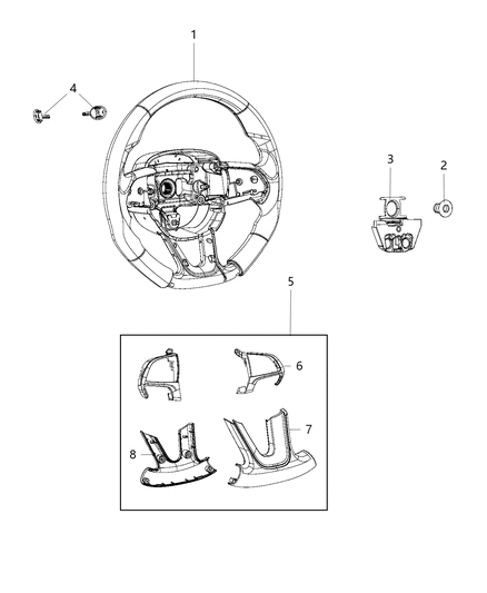 2019 Chrysler 300 Steering Wheel Assembly Diagram 2 - Thumbnail