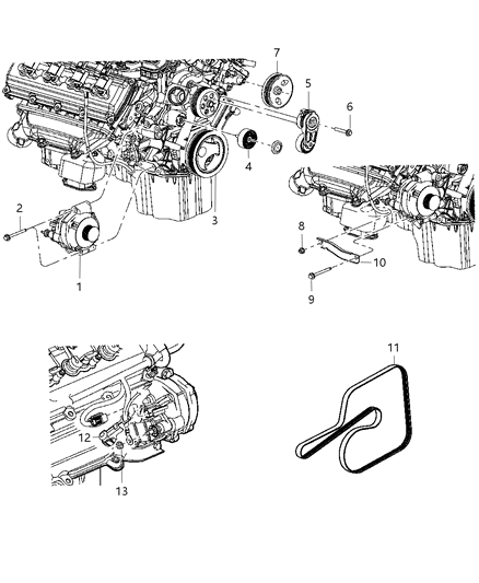 2008 Dodge Magnum Alternator & Related Parts Diagram 3 - Thumbnail