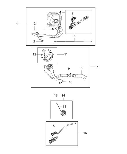 2013 Ram 3500 Pickup Fuel Tank Filler Tube Diagram 1 - Thumbnail