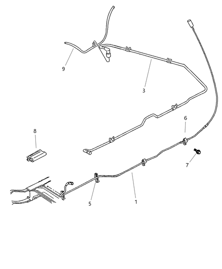 2002 Dodge Ram 2500 Bundle Fuel Line Diagram for 52102302AC
