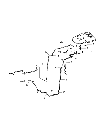2009 Dodge Sprinter 2500 Rear A/C Line Diagram for 68012771AA