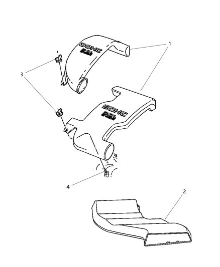 1998 Dodge Neon Air Inlet Diagram for 4669207