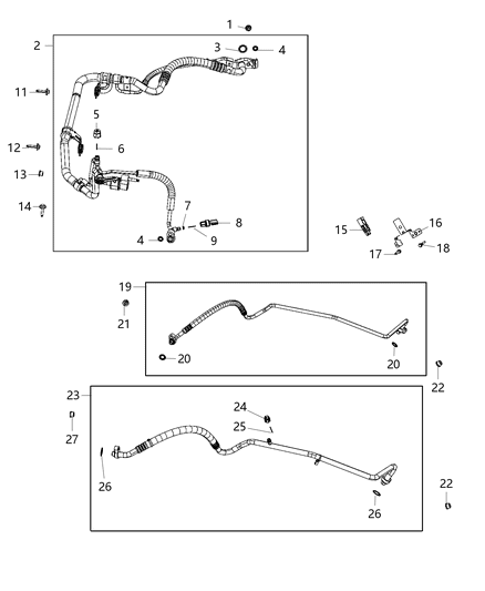 2021 Ram 1500 Liquid Line Diagram for 68277009AC
