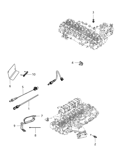 2012 Ram 3500 Cab Chassis Sensors - Exhaust & Oxygen Diagram