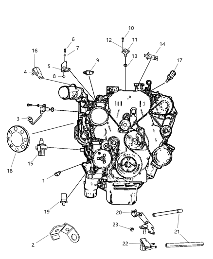 2009 Jeep Liberty Bracket Differential Pressure Sensor Diagram for 5149071AA