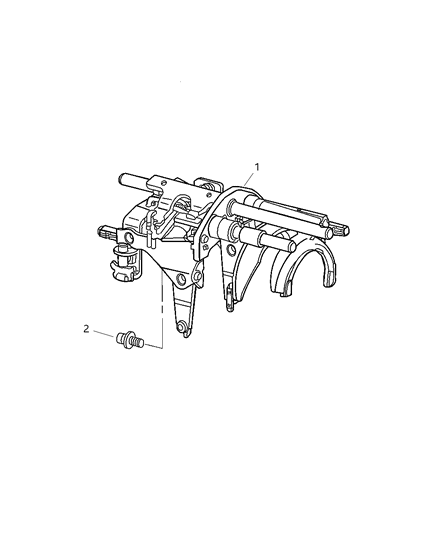 2012 Jeep Wrangler Shift Forks & Rails Diagram 1 - Thumbnail