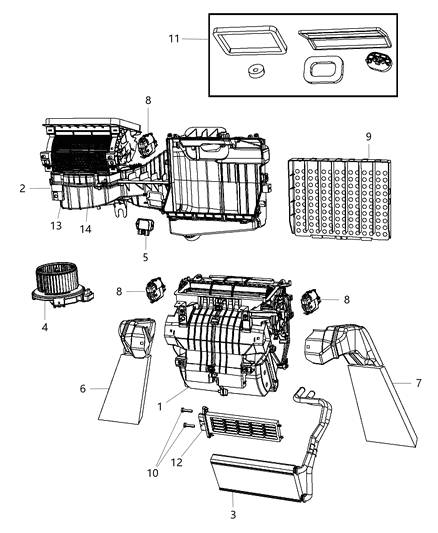 2011 Jeep Wrangler Heater Unit Diagram 2 - Thumbnail