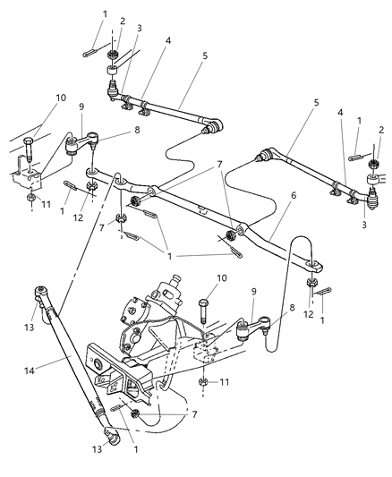 1998 Dodge Ram Van Steering Linkage Diagram 2 - Thumbnail