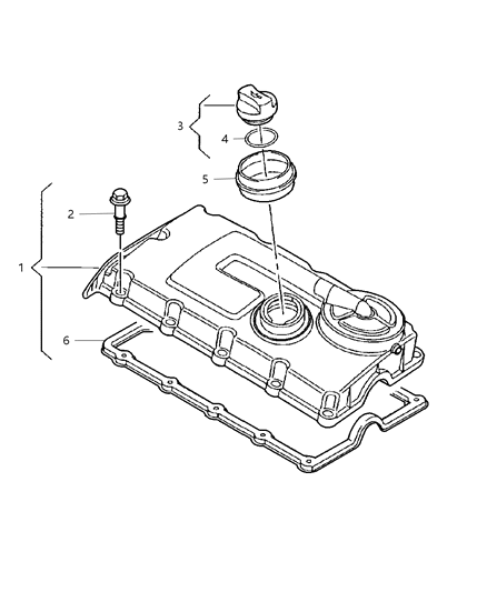 2007 Dodge Caliber Engine Covers & Components Diagram 3 - Thumbnail