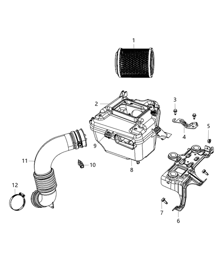 2011 Dodge Caliber Air Cleaner Diagram 2 - Thumbnail