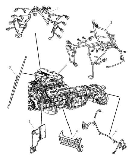 2005 Dodge Ram 2500 Bracket Engine Wiring Diagram for 56051184AA