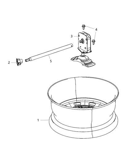 2016 Ram 3500 Pickup Spare Tire Stowage Diagram