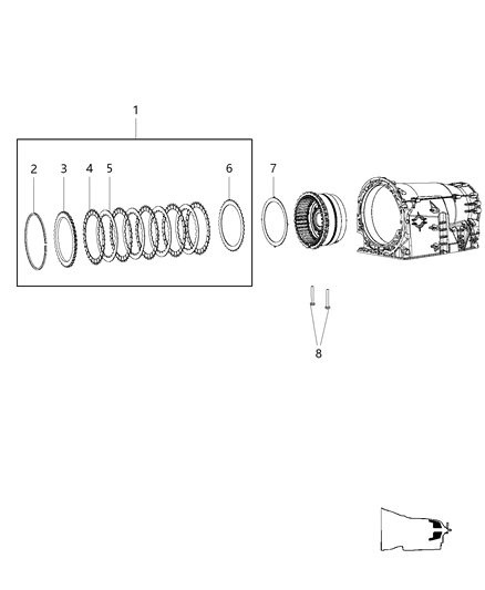 2011 Jeep Liberty B2 Clutch Assembly Diagram 1 - Thumbnail
