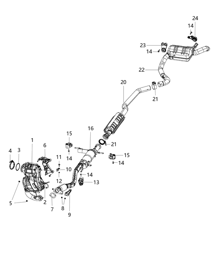2020 Jeep Cherokee Injector Diesel Exhaust Fluid Diagram for 5281947AB