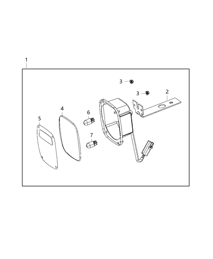 2020 Ram 2500 Parts, Tail Lamps Service Diagram 2 - Thumbnail