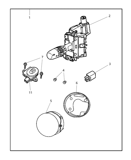 2004 Jeep Grand Cherokee Lamp Fog Diagram for 55156733AB
